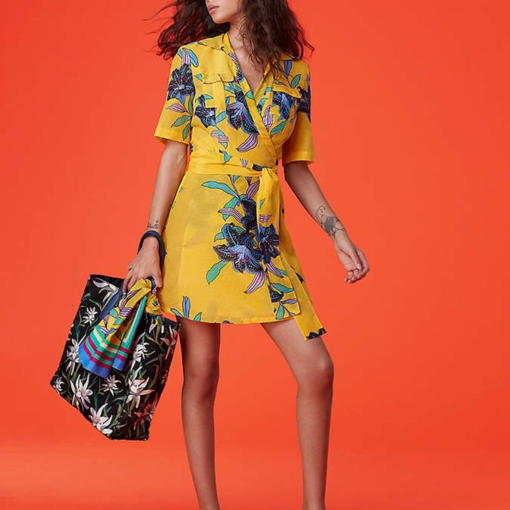 Diane von Furstenburg Floral Wrap Dress